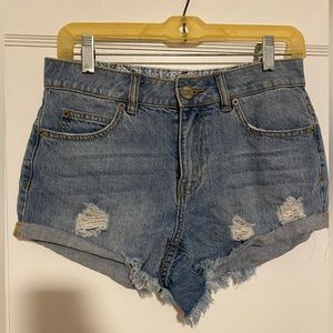Rip Curl Distressed Jean Shorts